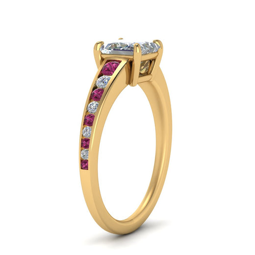 princess-cut-swirl-engraved-channel-accent-diamond-engagement-ring-with-pink-sapphire-in-FD122866PRRGSADRPI-NL-YG