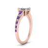 Load image into Gallery viewer, princess-cut-swirl-engraved-channel-accent-diamond-engagement-ring-with-purple-topaz-in-FD122866PRRGVITO-NL-RG