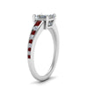 Load image into Gallery viewer, princess-cut-swirl-engraved-channel-accent-diamond-engagement-ring-with-ruby-in-FD122866PRRGRUDR-NL-WG