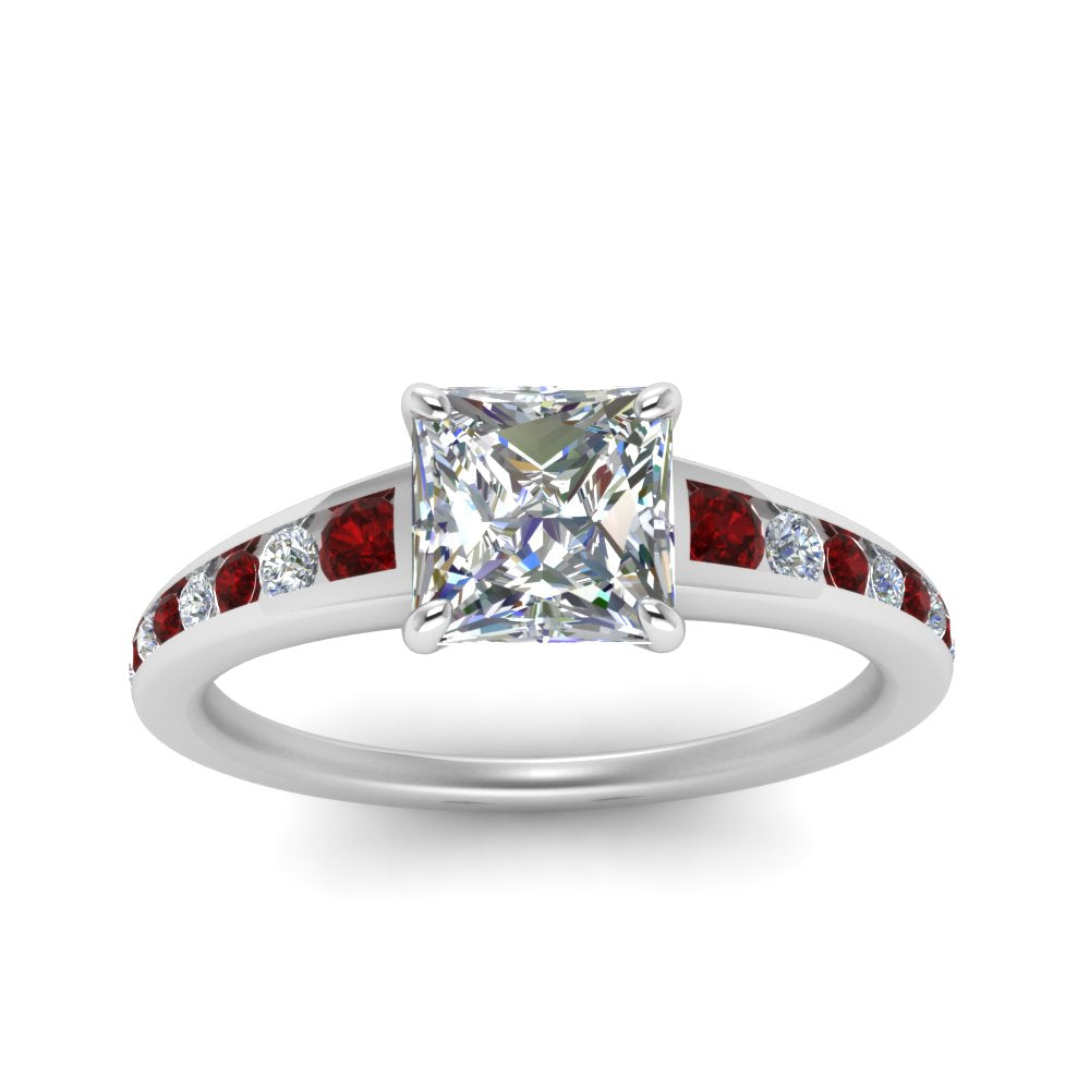 princess-cut-swirl-engraved-channel-accent-diamond-engagement-ring-with-ruby-in-FD122866PRRGRUDR-NL-WG