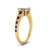 Load image into Gallery viewer, princess-cut-swirl-engraved-channel-accent-diamond-engagement-ring-with-ruby-in-FD122866PRRGRUDR-NL-YG