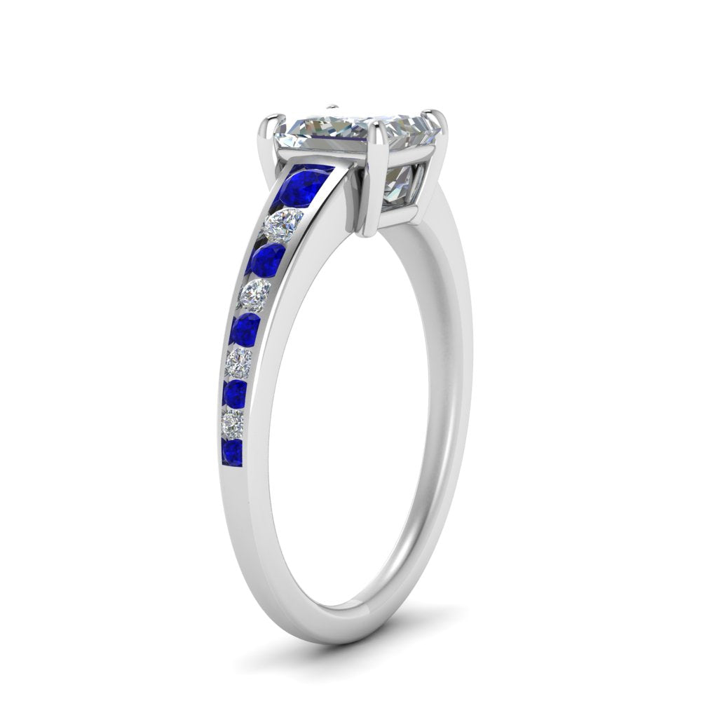 princess-cut-swirl-engraved-channel-accent-diamond-engagement-ring-with-sapphire-in-FD122866PRRGSABL-NL-WG