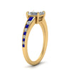 Load image into Gallery viewer, princess-cut-swirl-engraved-channel-accent-diamond-engagement-ring-with-sapphire-in-FD122866PRRGSABL-NL-YG