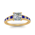 Thumbnail 59 - princess-cut-swirl-engraved-channel-accent-diamond-engagement-ring-with-sapphire-in-FD122866PRRGSABL-NL-YG