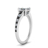 Load image into Gallery viewer, princess-cut-swirl-engraved-channel-accent-engagement-ring-with-black-diamond-in-FD122866PRRGBLACK-NL-WG