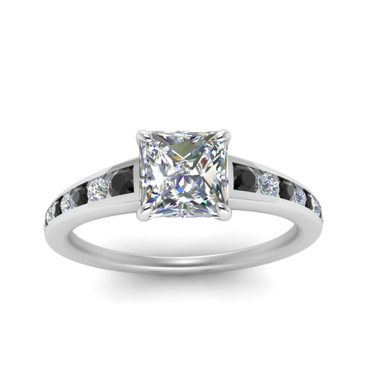 princess-cut-swirl-engraved-channel-accent-engagement-ring-with-black-diamond-in-FD122866PRRGBLACK-NL-WG