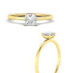 Load image into Gallery viewer, princess-cut-thin-classic-solitaire-engagement-ring-in-yellow-gold-fdens9358prrangle3-nl-yg
