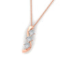 Load image into Gallery viewer, princess-cut-three-stone-gold-necklace-in-rose-gold-FDPD11479ANGLE3-NL-RG