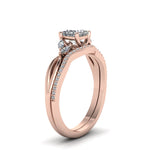 Load image into Gallery viewer, princess-cut-twisted-diamond-bridal-set-in-14K-rose-gold-FD8300PR-NL-RG.jpg
