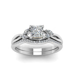 Load image into Gallery viewer, princess-cut-twisted-diamond-bridal-set-in-14K-white-gold-FD8300PR-NL-WG.jpg
