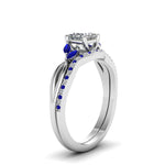 Load image into Gallery viewer, princess-cut-twisted-diamond-bridal-set-with-blue-sapphire-in-14K-white-gold-FD8300PRGSABL-NL-WG.jpg
