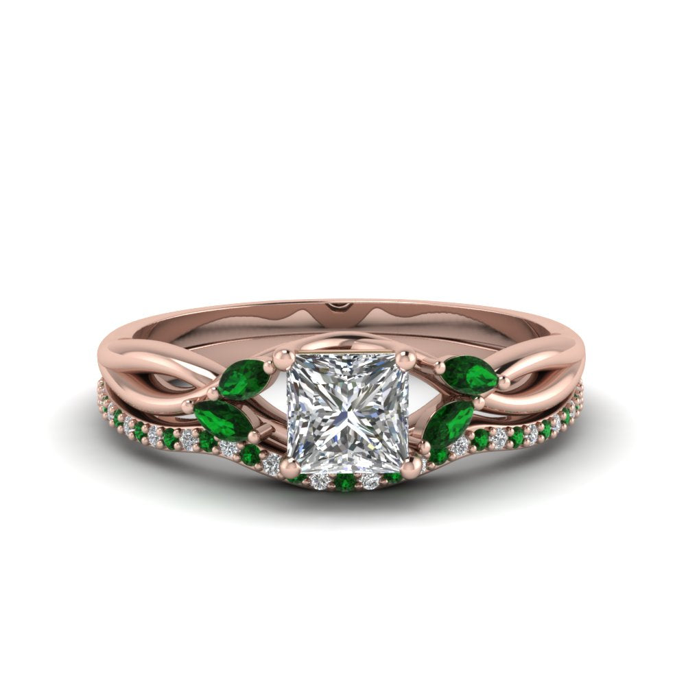 princess-cut-twisted-diamond-bridal-set-with-emerald-in-14K-rose-gold-FD8300PRGEMGR-NL-RG.jpg