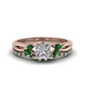 Thumbnail 25 - princess-cut-twisted-diamond-bridal-set-with-emerald-in-14K-rose-gold-FD8300PRGEMGR-NL-RG.jpg