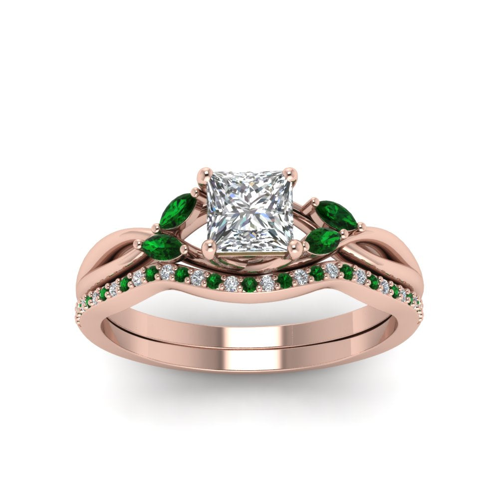 princess-cut-twisted-diamond-bridal-set-with-emerald-in-14K-rose-gold-FD8300PRGEMGR-NL-RG.jpg