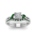 Thumbnail 22 - princess-cut-twisted-diamond-bridal-set-with-emerald-in-14K-white-gold-FD8300PRGEMGR-NL-WG.jpg