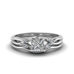 Load image into Gallery viewer, princess-cut-twisted-diamond-ring-with-matching-curved-band-in-14K-white-gold-FD8300PR-NL-WG.jpg
