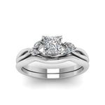 Load image into Gallery viewer, princess-cut-twisted-diamond-ring-with-matching-curved-band-in-14K-white-gold-FD8300PR-NL-WG.jpg
