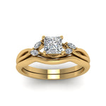 Load image into Gallery viewer, princess-cut-twisted-diamond-ring-with-matching-curved-band-in-14K-yellow-gold-FD8300PR-NL-YG.jpg
