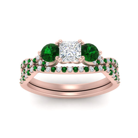 princess-cut-twisted-floral-prong-emerald-wedding-set-in-rose-gold-FD10257PRGEMGR-ANGLE5-NL-RG?v=1756360051