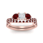 Load image into Gallery viewer, princess-cut-twisted-floral-prong-ruby-wedding-set-in-rose-gold-FD10257PRGRUDR-ANGLE5-NL-RG_18d4dc35-3cd3-416d-b159-cbd9f86e60cd?v=1756360168
