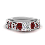 Load image into Gallery viewer, princess-cut-twisted-floral-prong-ruby-wedding-set-in-white-gold-FD10257PRGRUDR-NL-WG_2d8ecaa7-ca99-4c35-9db1-663d78ca2c8e?v=1756360168
