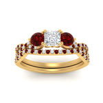 Load image into Gallery viewer, princess-cut-twisted-floral-prong-ruby-wedding-set-in-yellow-gold-FD10257PRGRUDR-ANGLE5-NL-YG_0e30fa5c-cdb8-4dca-9635-d5c0f81c0ec1?v=1756360168
