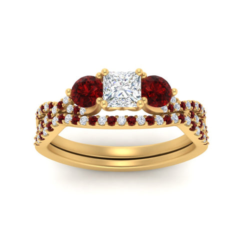 princess-cut-twisted-floral-prong-ruby-wedding-set-in-yellow-gold-FD10257PRGRUDR-ANGLE5-NL-YG?v=1756360051