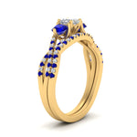 Load image into Gallery viewer, princess-cut-twisted-floral-prong-sapphire-wedding-set-in-yellow-gold-FD10257PRGSABL-ANGLE2-NL-YG?v=1756360051
