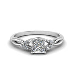 Load image into Gallery viewer, princess-cut-twisted-marquise-accents-diamond-ring-in-14K-white-gold-FD8300PRR