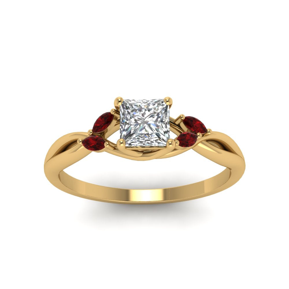 princess-cut-twisted-marquise-accents-diamond-ring-with-ruby-in-14K-yellow-gold-FD8300PRR