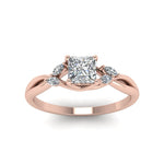Load image into Gallery viewer, princess-cut-twisted-petal-diamond-engagement-ring-in-14K-rose-gold-FD8300PRR-NL-RG.jpg
