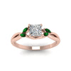 Load image into Gallery viewer, princess-cut-twisted-petal-diamond-engagement-ring-with-emerald-in-14K-rose-gold-FD8300PRRGEMGR-NL-RG.jpg