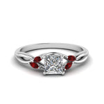 Load image into Gallery viewer, princess-cut-twisted-petal-diamond-engagement-ring-with-ruby-in-14K-white-gold-FD8300PRRGRUDR-NL-WG.jpg

