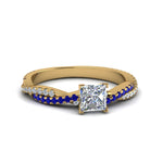 Load image into Gallery viewer, princess-cut-twisted-vine-diamond-engagement-ring-for-women-with-blue-sapphire-in-14K-yellow-gold-FD8233PRRGSABL-NL-YG.jpg
