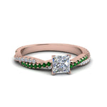 Load image into Gallery viewer, princess-cut-twisted-vine-diamond-engagement-ring-for-women-with-emerald-in-14K-rose-gold-FD8233PRRGEMGR-NL-RG.jpg
