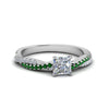 Load image into Gallery viewer, princess-cut-twisted-vine-diamond-engagement-ring-for-women-with-emerald-in-14K-white-gold-FD8233PRRGEMGR-NL-WG.jpg