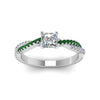 Load image into Gallery viewer, princess-cut-twisted-vine-diamond-engagement-ring-for-women-with-emerald-in-14K-white-gold-FD8233PRRGEMGR-NL-WG.jpg