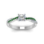 Load image into Gallery viewer, princess-cut-twisted-vine-diamond-engagement-ring-for-women-with-emerald-in-14K-white-gold-FD8233PRRGEMGR-NL-WG.jpg
