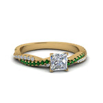 Load image into Gallery viewer, princess-cut-twisted-vine-diamond-engagement-ring-for-women-with-emerald-in-14K-yellow-gold-FD8233PRRGEMGR-NL-YG.jpg
