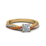 Load image into Gallery viewer, princess-cut-twisted-vine-diamond-engagement-ring-for-women-with-orange-sapphire-in-14K-yellow-gold-FD8233PRRGSAOR-NL-YG.jpg
