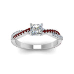 Load image into Gallery viewer, princess-cut-twisted-vine-diamond-engagement-ring-for-women-with-ruby-in-14K-white-gold-FD8233PRRGRUDR-NL-WG.jpg
