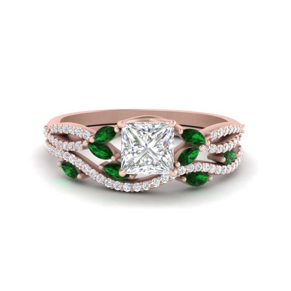 princess-cut-twisted-vine-luxury-emerald-bridal-ring-set-in-rose-gold-FDENR3211PRGEMGRANGLE3-NL-RG