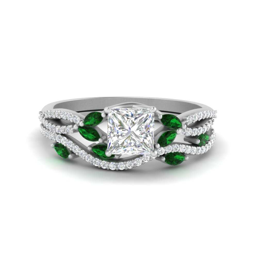 princess-cut-twisted-vine-luxury-emerald-bridal-ring-set-in-white-gold-FDENR3211PRGEMGRANGLE3-NL-WG