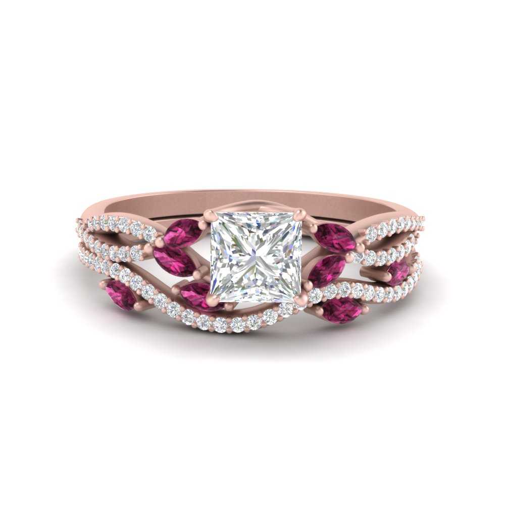 princess-cut-twisted-vine-luxury-pink-sapphire-bridal-ring-set-in-rose-gold-FDENR3211PRGSADRPIANGLE3-NL-RG