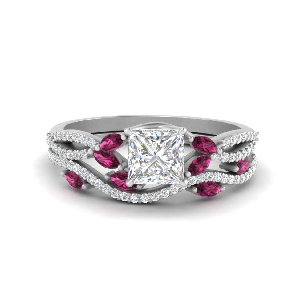 princess-cut-twisted-vine-luxury-pink-sapphire-bridal-ring-set-in-white-gold-FDENR3211PRGSADRPIANGLE3-NL-WG