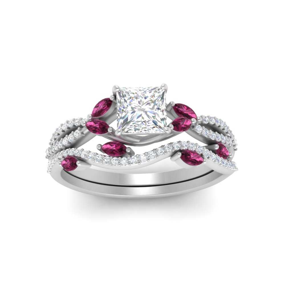 princess-cut-twisted-vine-luxury-pink-sapphire-bridal-ring-set-in-white-gold-FDENR3211PRGSADRPIANGLE3-NL-WG