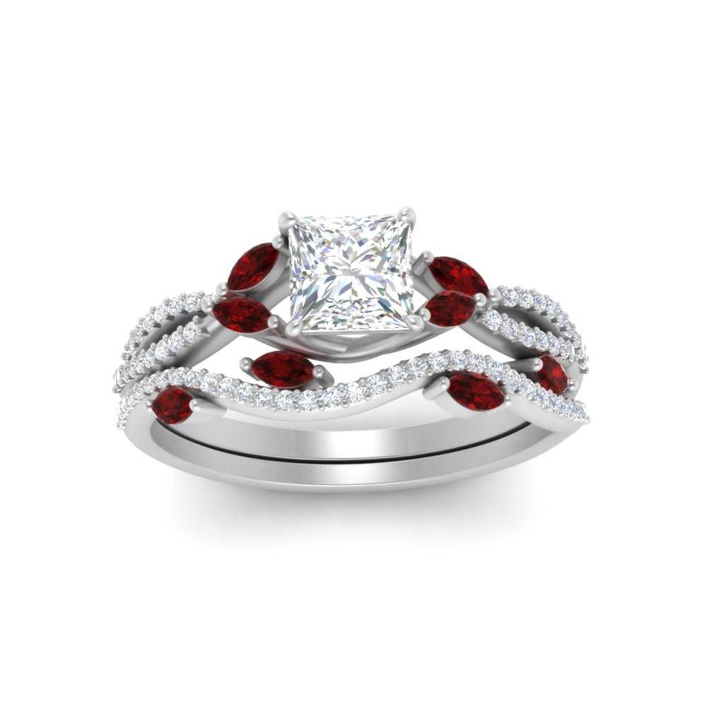 princess-cut-twisted-vine-luxury-ruby-bridal-ring-set-in-white-gold-FDENR3211PRGRUDRANGLE3-NL-WG