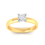 Load image into Gallery viewer, princess-cut-two-tone-3-mm-comfort-fit-solitaire-ring-in-yellow-gold-fdens11590prrangle5-3.00mm-nl-yg?v=1758110414
