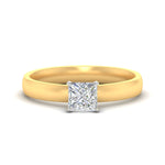 Load image into Gallery viewer, princess-cut-two-tone-3-mm-comfort-fit-solitaire-ring-in-yellow-gold-fdens11590prrsleep-3.00mm-nl-yg?v=1758110414
