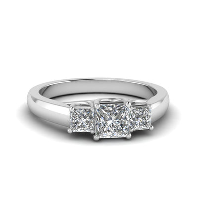 Petite Trio 3 Stone Engagement Ring